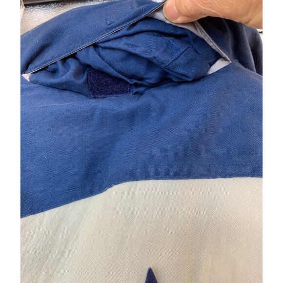 VTG Dallas Cowboys NFL Triple Goose Jacket L Blue Mens Winter Puffer Coat 8977 - Picture 12 of 13